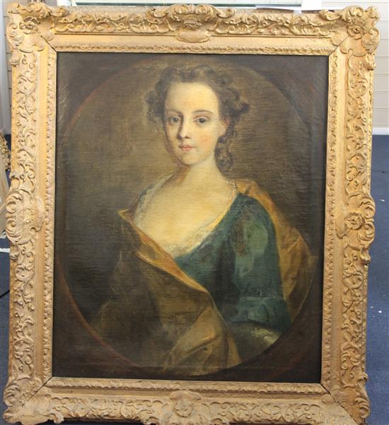 Philip Mercier (1689/91-1760) Portrait believed to be Lady Mary Watson - Wentworth Milbanke, 29 x 24in.